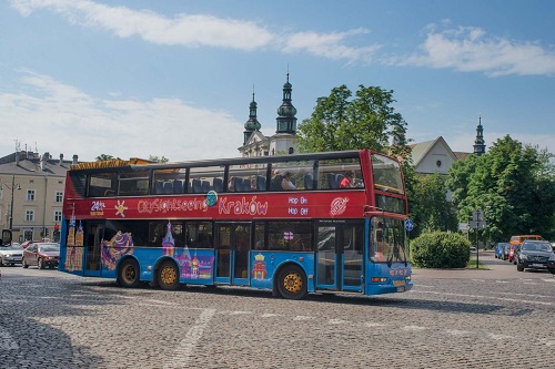 Ônibus panorâmico Hop On / Hop Off em Cracóvia Ingresso de 24 Horas