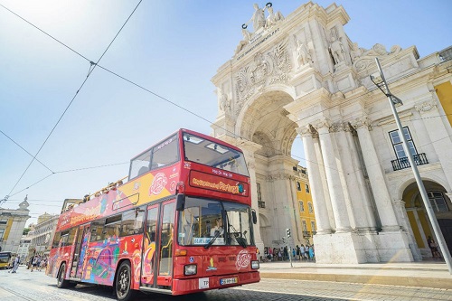Ônibus panorâmico Hop On / Hop Off em Lisboa Ingresso de 24 Horas