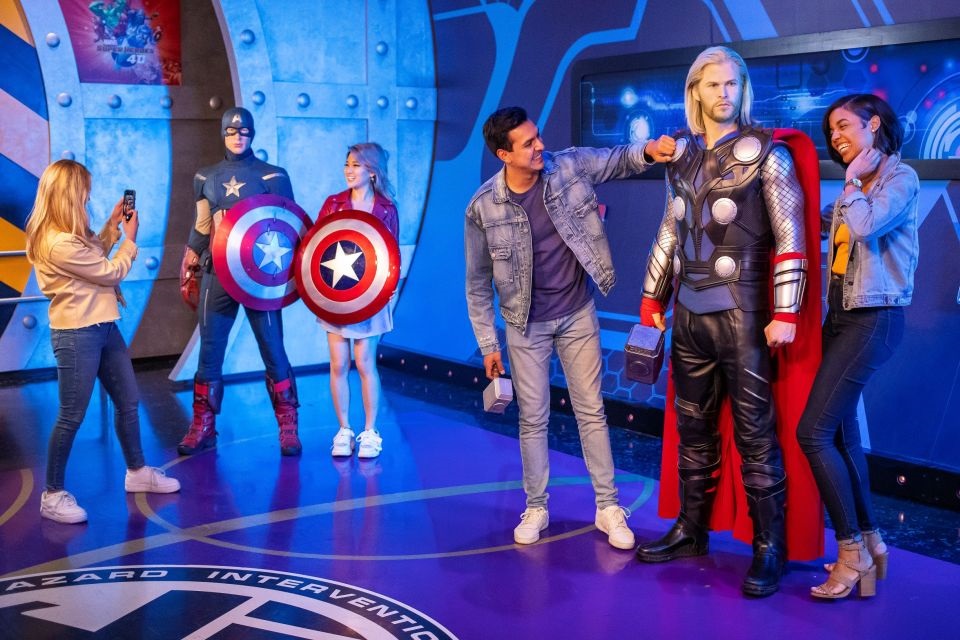 Madame Tussauds Hollywood com Marvel Universo 4D Movie Experience - 1 dia Madame Tussauds Hollywood com Marvel Universo 4D Movie Experience - 1 dia